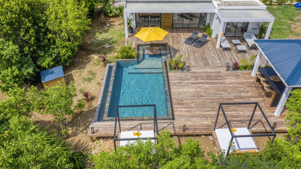 Location villa Saint Martin Terres Basses - Villa 2 chambres 4 personnes - piscine - jardin tropical - 2700m de la plage de Baie Rouge (41)